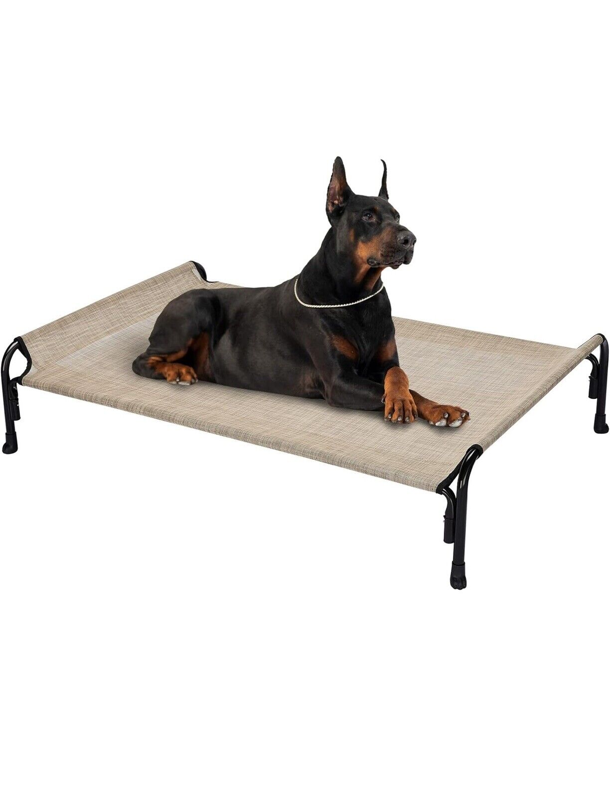 Elevated Dog Bed, Outdoor Raised Dog Cots Bed for Large Dogs, Cooling Camping El