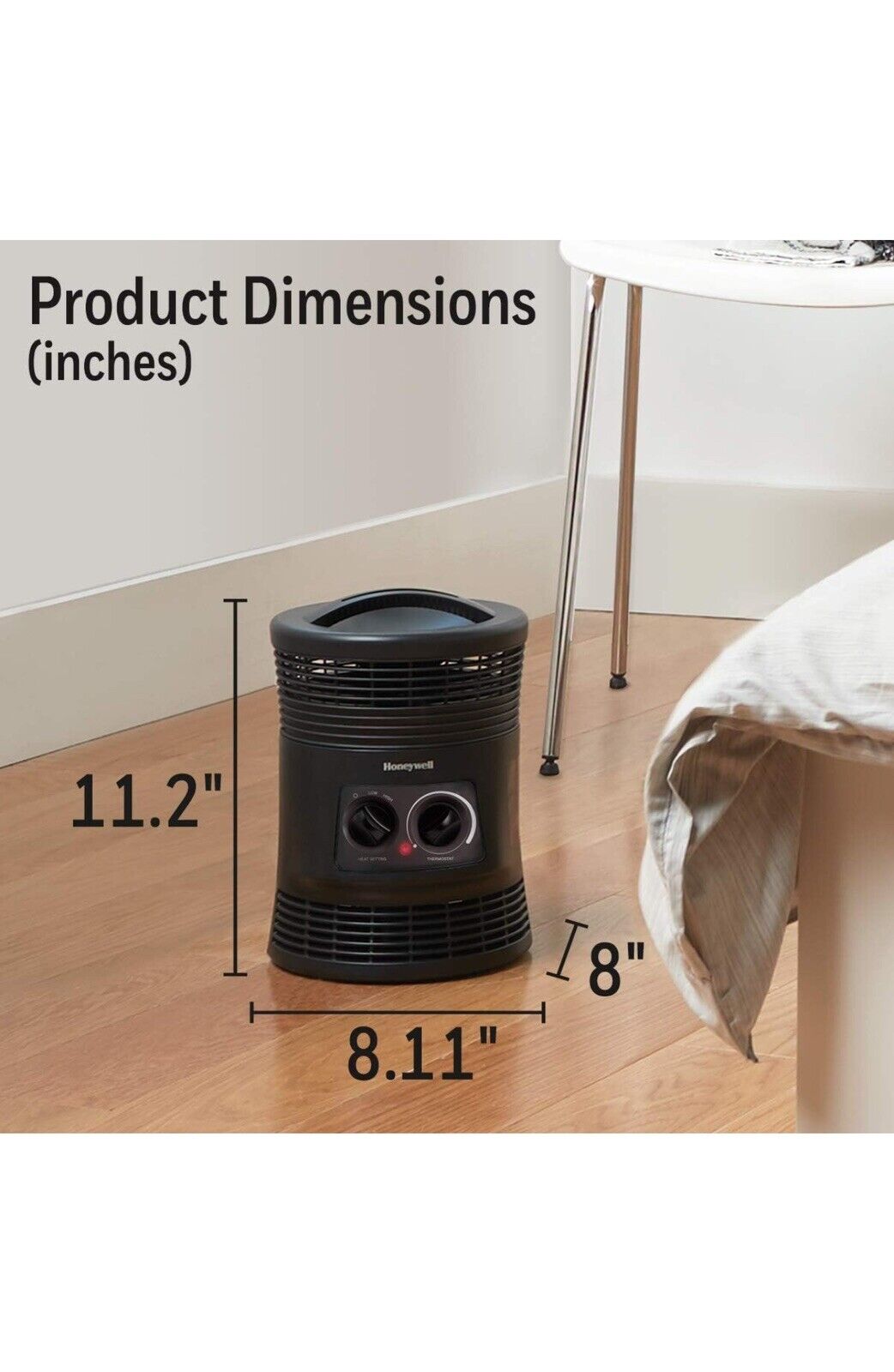 Honeywell HHF360B 1500W 360˚ Surround Indoor Heater Black