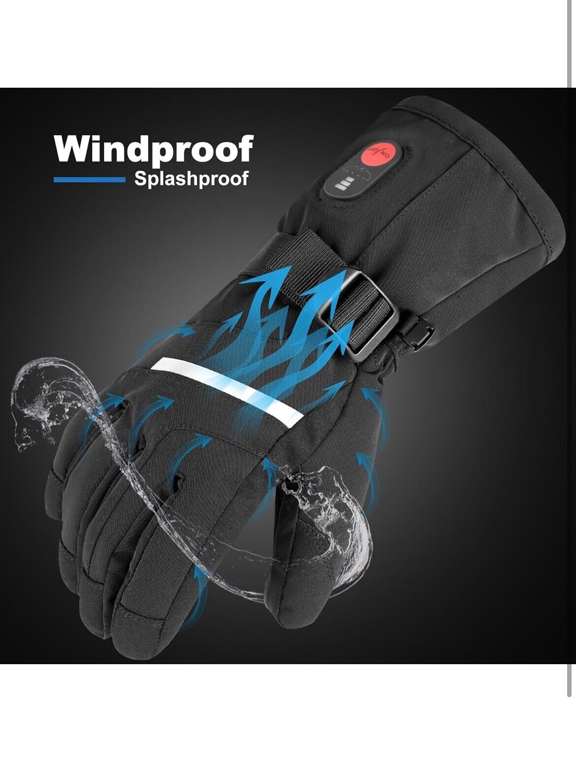 DINSVTA Heated Gloves - Rechargeable Winter Skiing Essential ( X Large /Unisex)