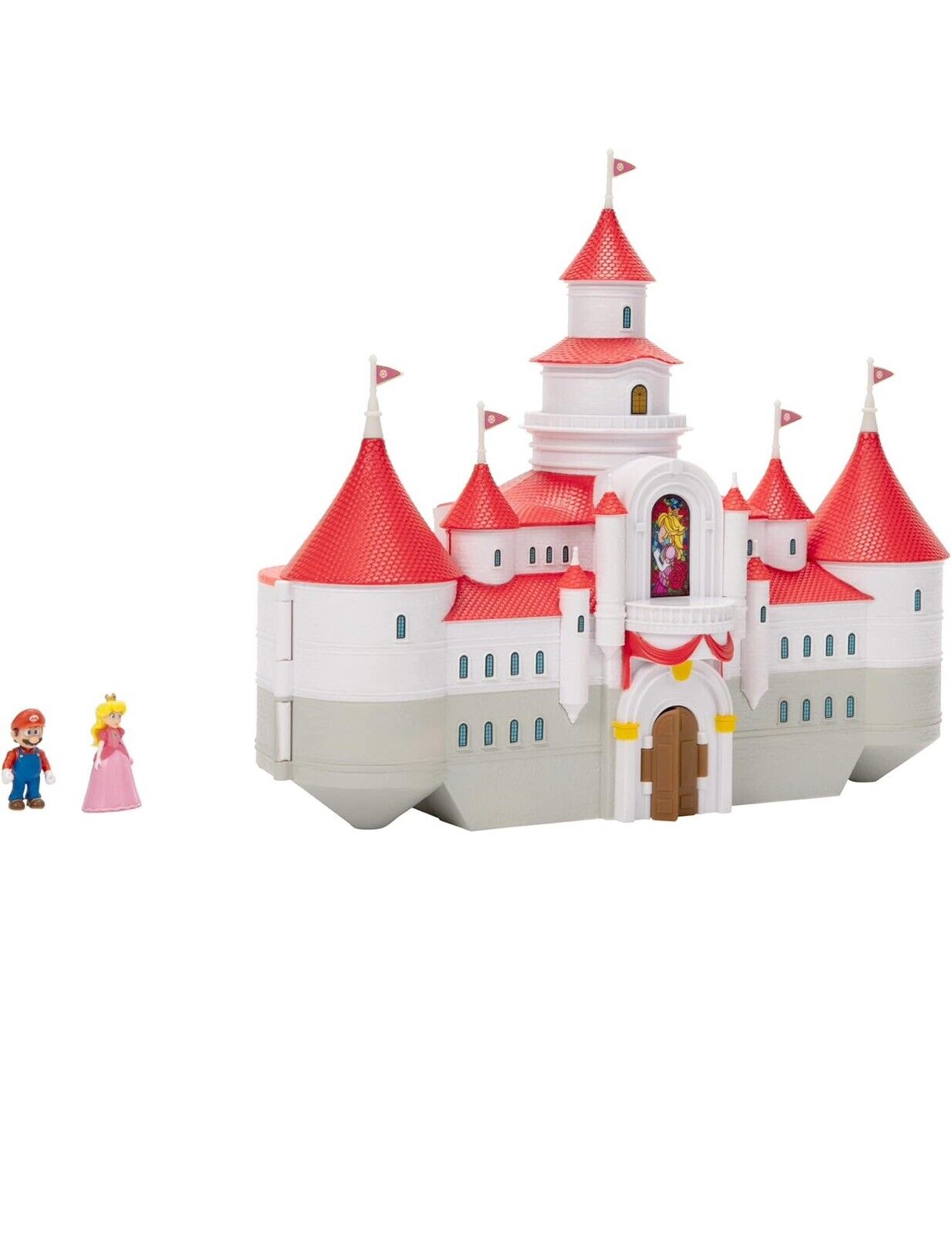 Super Mario Bros Mushroom Kingdom Castle Playset w/ Mini Mario and Peach Figure