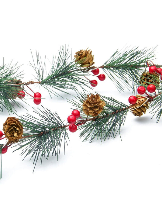 Christmas Garland with Lights ，6FT 25 LED Battery Powered, Garlands for Decor...