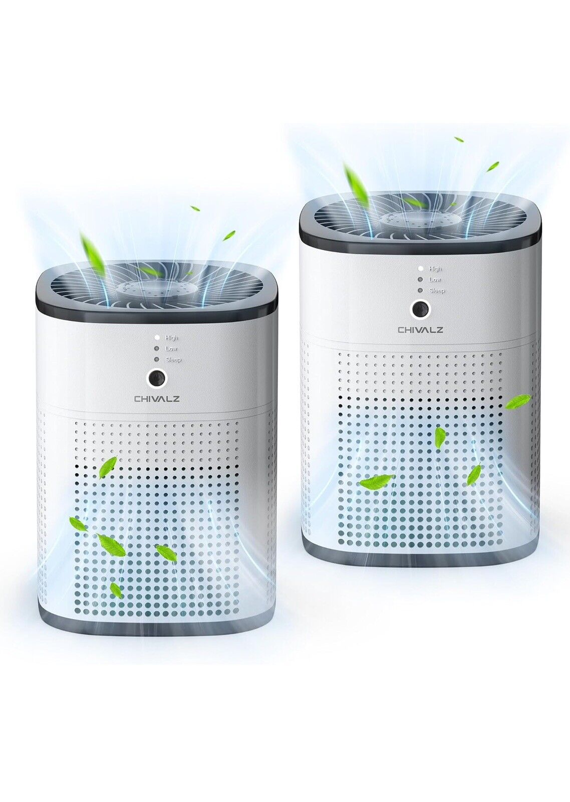 2 Pack CHIVALZ Air Purifiers for Bedroom, Air Purifiers for Home Bedroom, Quiet