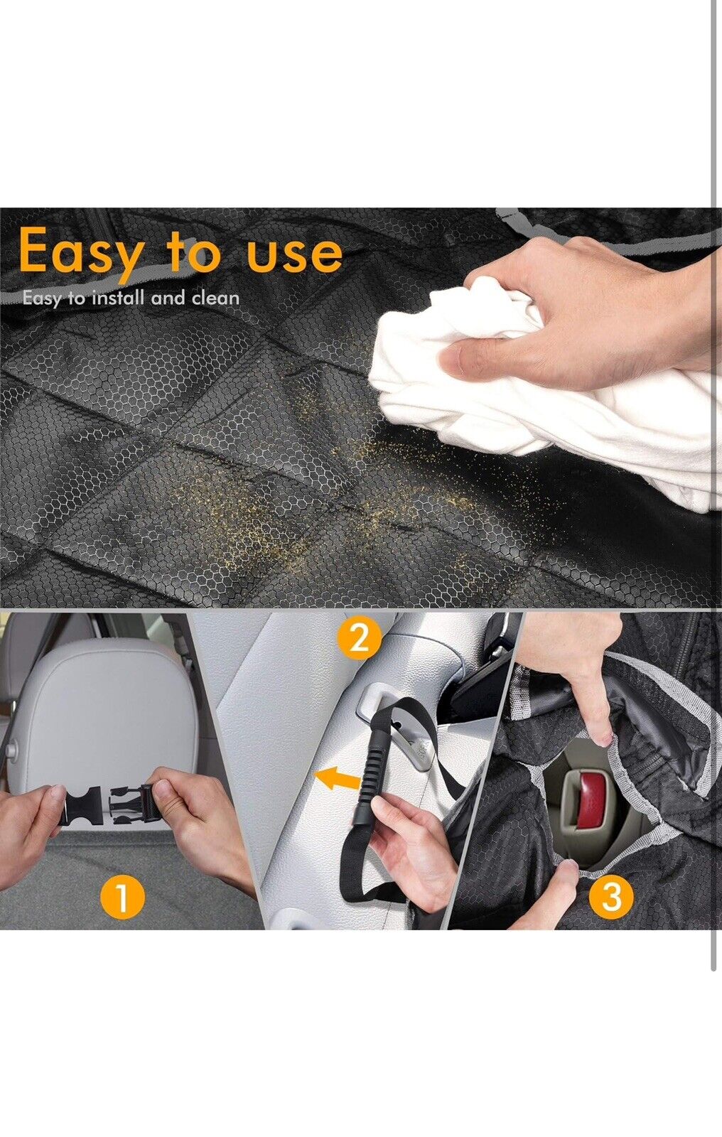 BRONZEMAN 100% Waterproof Bench Car Seat Cover Protector - Strong & and Nonslip