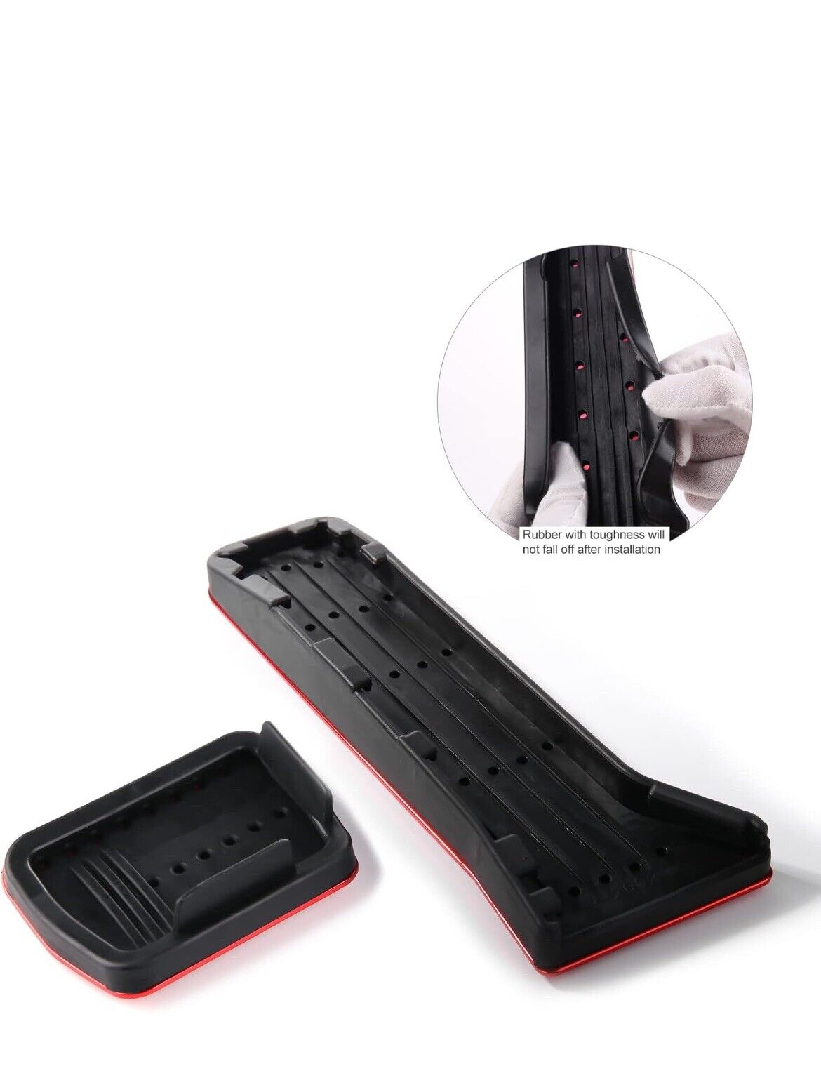 ANFOKAS for Mazda 3 6 CX5 CX9 Foot Pedal Covers Aluminum Anti-Slip Pedals -Red