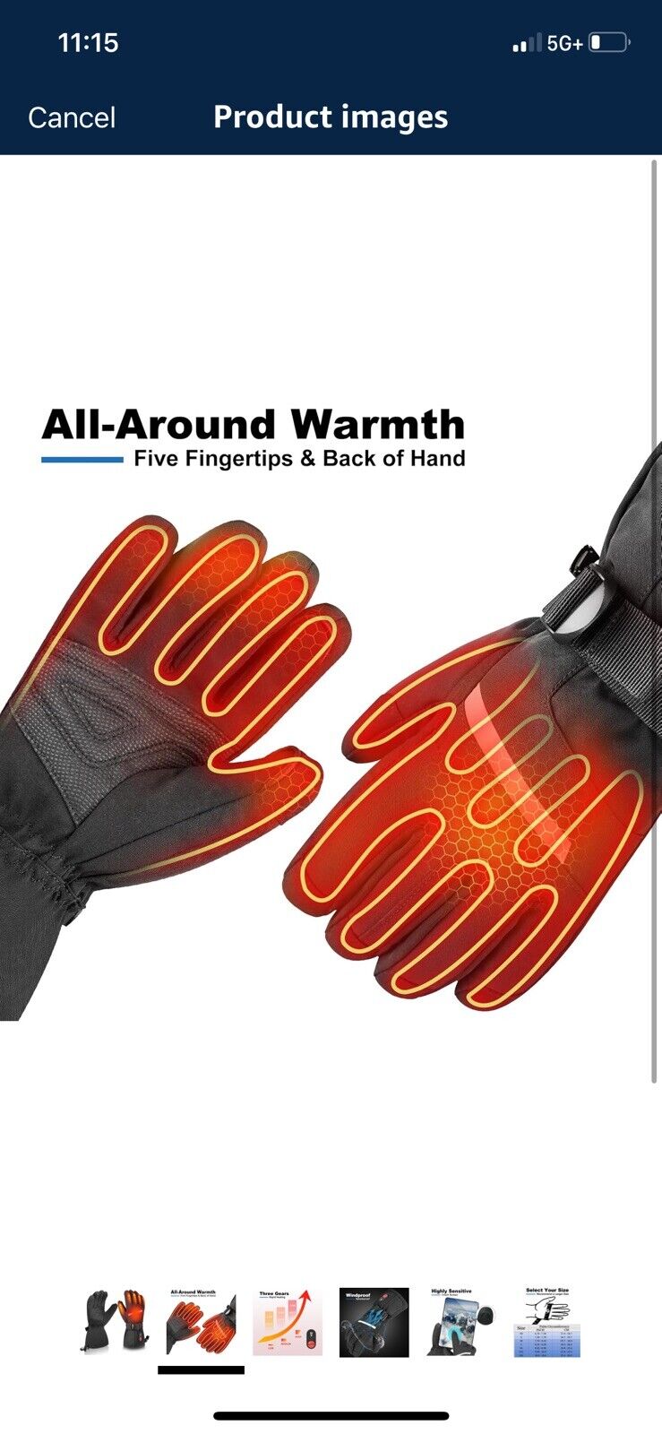 DINSVTA Heated Gloves - Rechargeable Winter Skiing Essential ( X Large /Unisex)