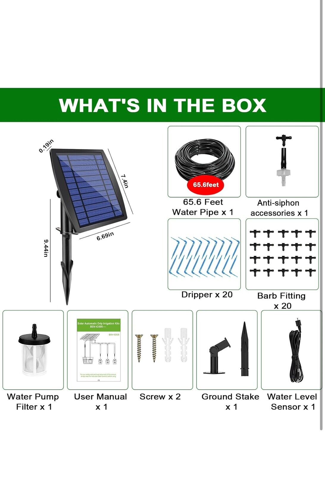 12 Timer Modes Solar Drip Irrigation System - Auto Drip Irrigation Kits with ...