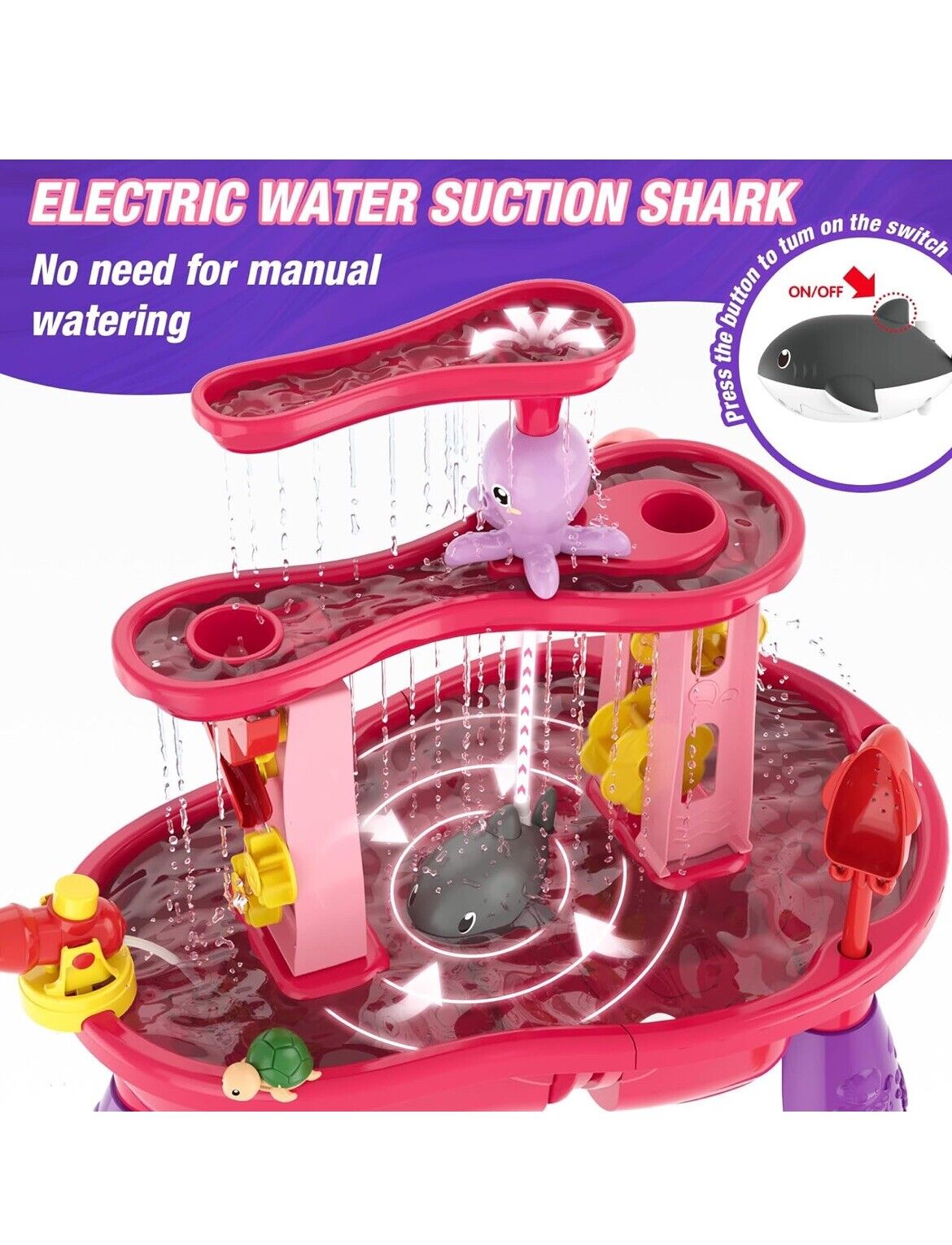 Water Table for Toddlers 3-5 with Umbrella/Water with umbrella & auto function