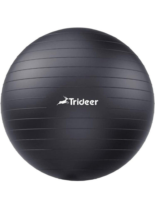 Trideer Extra Thick Yoga Ball Exercise Ball M 25-28" Black *BALL ONLY**