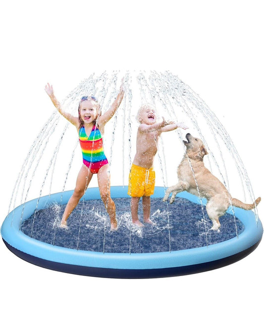 Kids Dog Splash Pad Sprinkler Non Slip Dog Sprinkler Pad Splash  67”