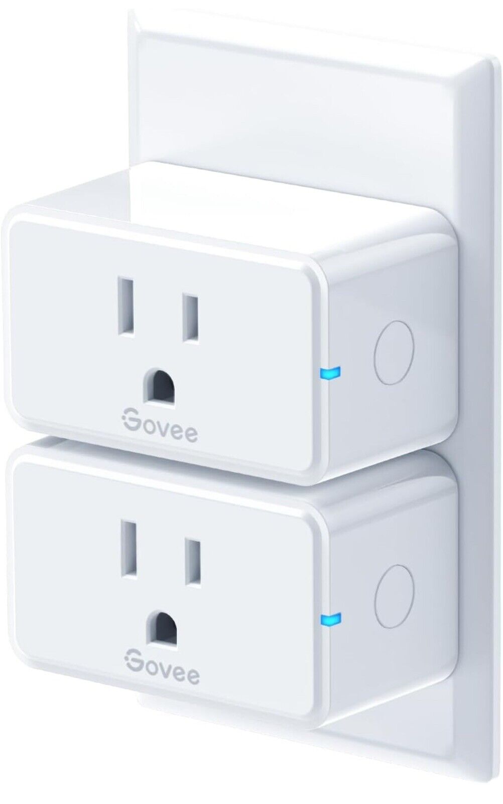 Govee Smart Plug 15A, Wifi Bluetooth Outlet 2 Pack Work with Alexa and Google As