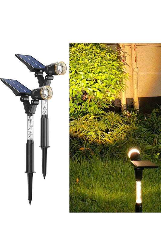 Xmcosy Outdoor Solar Landscape Lighting 2 Pack