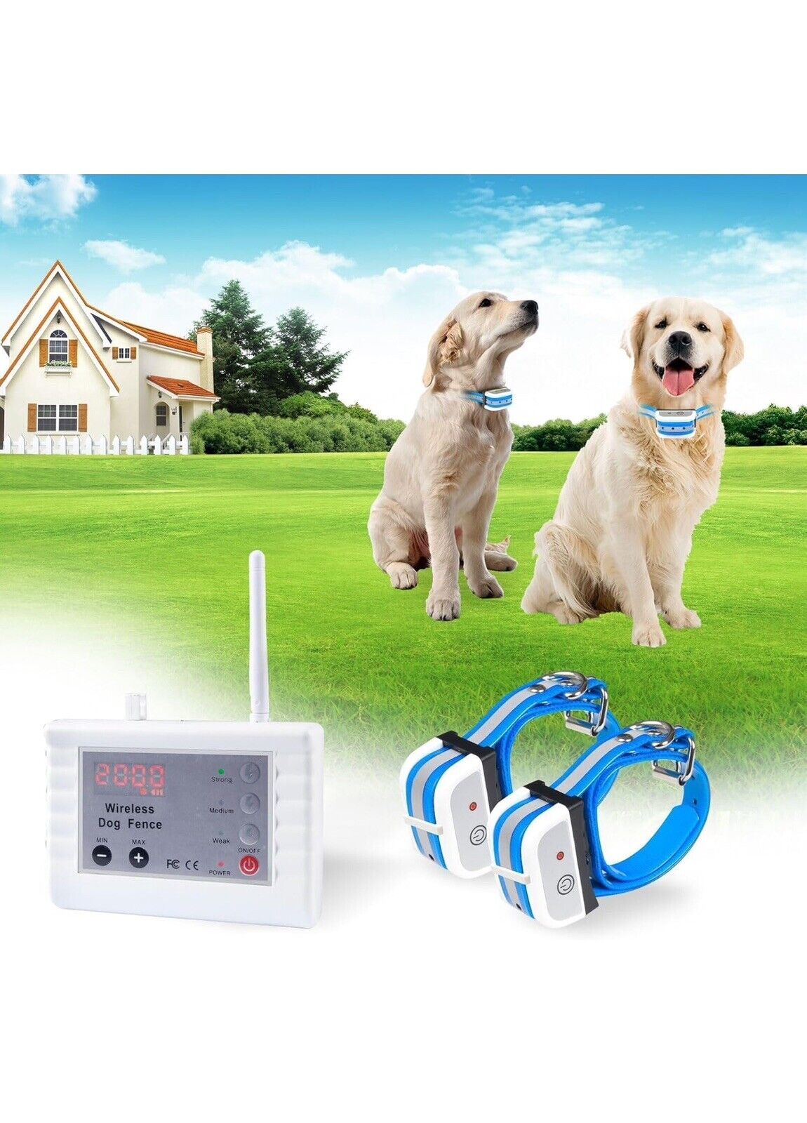 Justpet Wireless Dog Fence With Collar M-3 For Dogs New