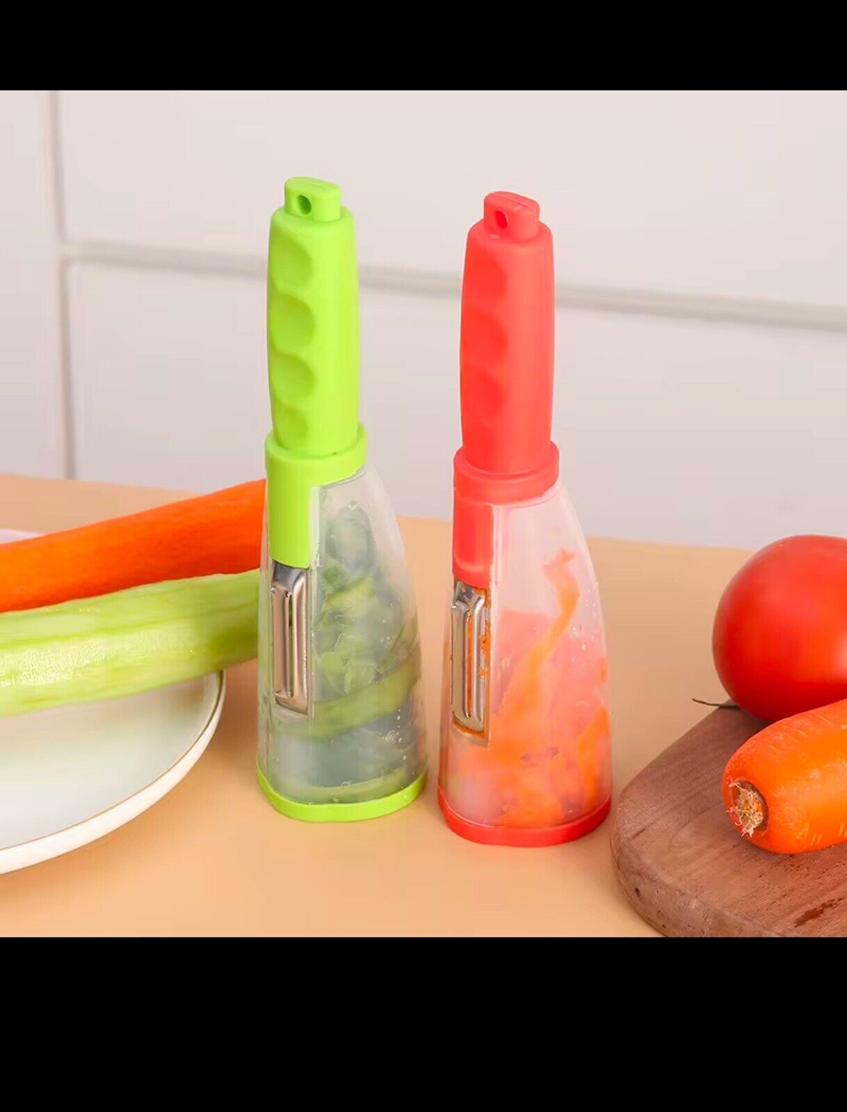 Fruit / Vegetable peeler 3 In 1 with storage box peeling knife stainless for