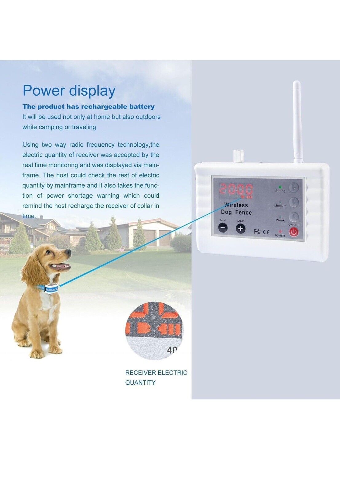 Justpet Wireless Dog Fence With Collar M-3 For Dogs New