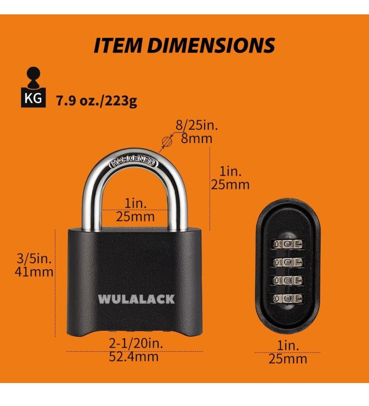 Combo Lock Heavy Duty Outdoor Combination Lock Weatherproof Combination Padlock 