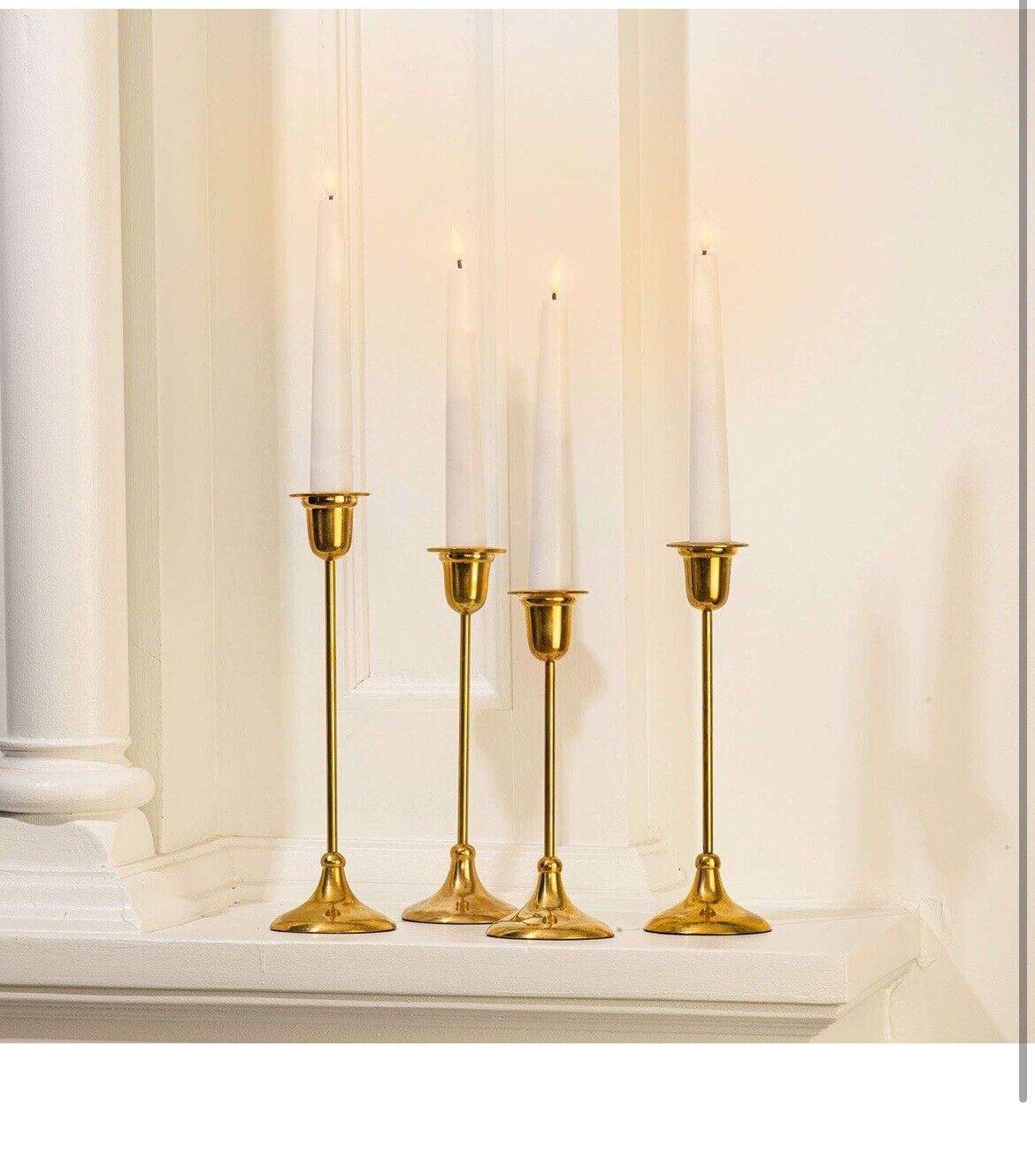 LampLust 7 Inch Flameless Taper Candles - Realistic 3D Flame with Wick,... 