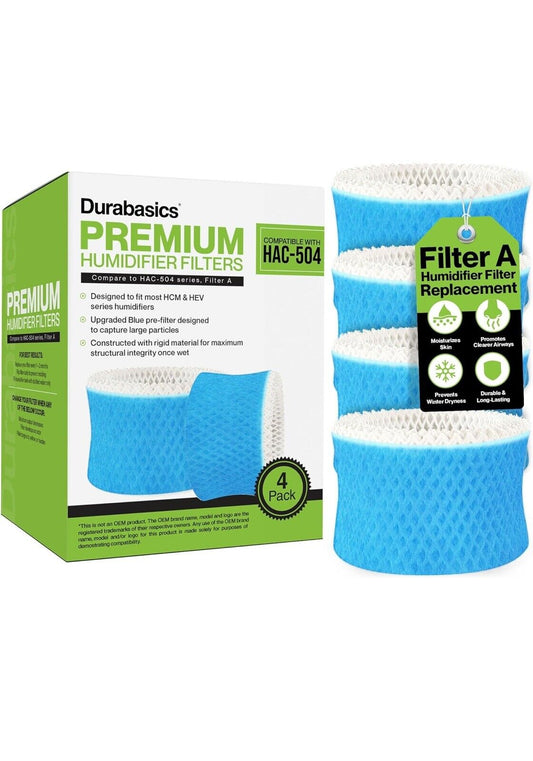 Durabasics 4 Pack of Premium Humidifier Filters - Compatible with Honeywell