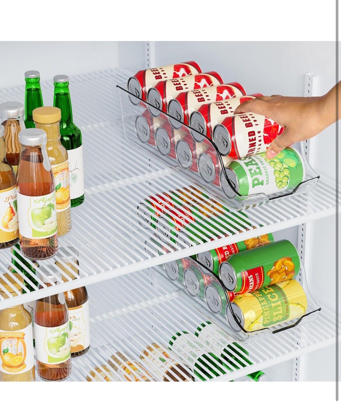 Utopia Kitchen Clear Soda Can Organizer - Fridge Pack of 4, 