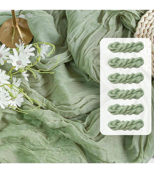  6 Pack Table Runner 35x120 Inches for Baby Shower 6 Pack-10FT Sage Green