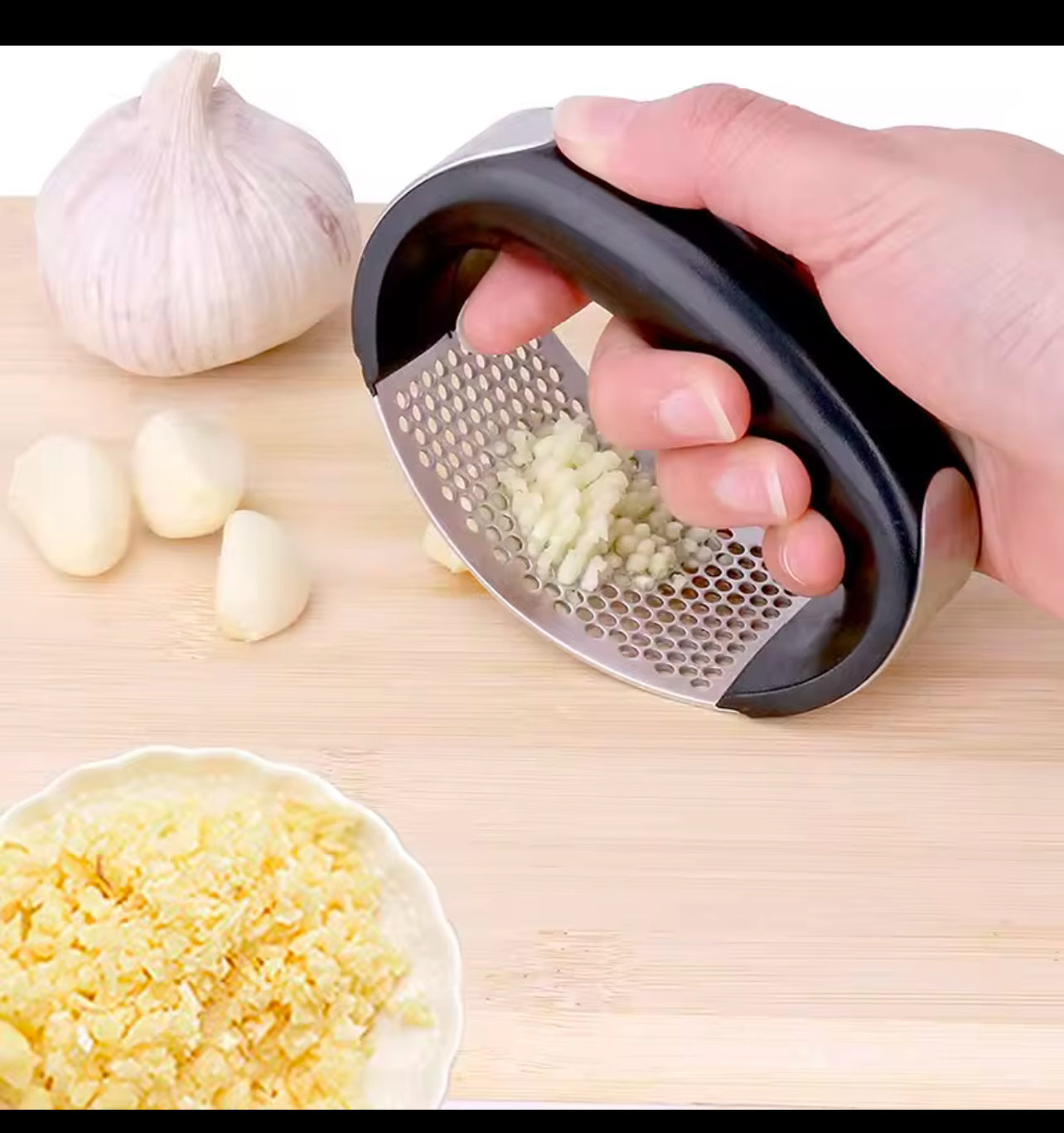 Garlic Press Rocker Garlic Crusher handheld press Rocker Roller kitchen tools